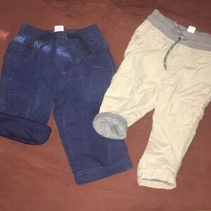 Lined Cargo Pants outdoor wear Bundle Baby Boy clothes bottoms 12 months